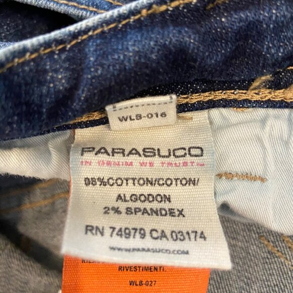 Parasuco Mens Low Rise Relaxed Fit Patchwork Jeans Size 32 Blue Denim WLB-016 - Picture 11 of 16